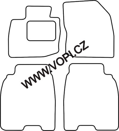 Textil-Autoteppiche Honda Civic 5 dvéřová 2006 - 2012 Royalfit (1741)